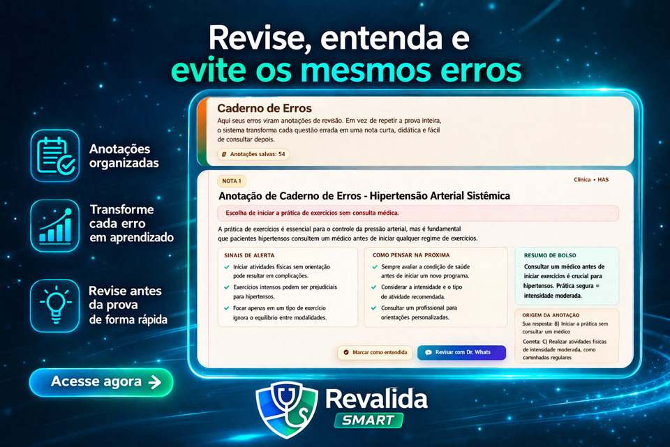 Caderno de erros, flashcards e mapas